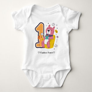 1st birthday   Baby's First Birthday Baby Bodysuit