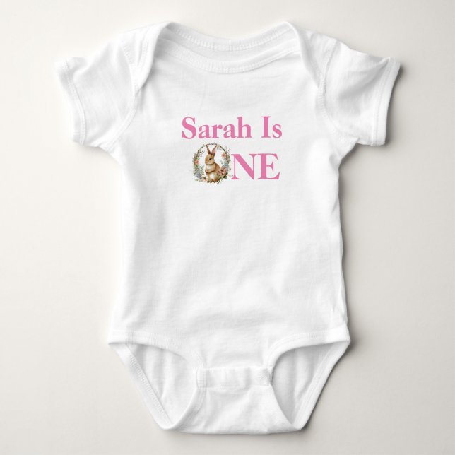 1st birthday bodysuit for baby (Front)