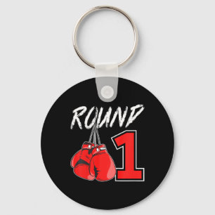1st Birthday Boxing Boy 1 Year Old Boxer Bday Part Key Ring