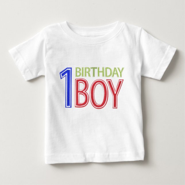 1st Birthday Boy Baby T-Shirt (Front)