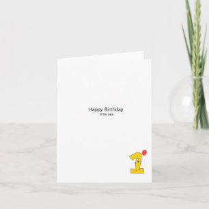 1ST Birthday Card, happy birthday one year old Card