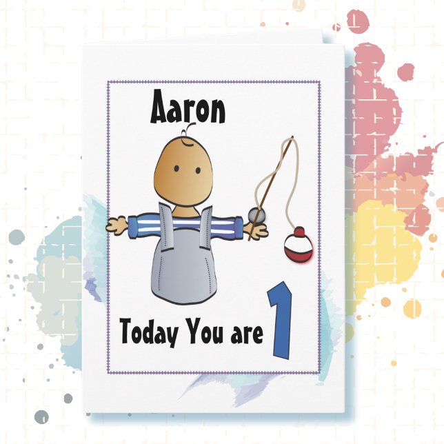 1st Birthday Card Personalised for Him (Creator Uploaded)