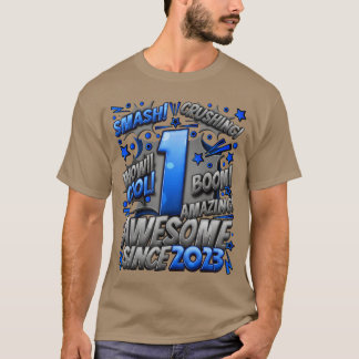 1st Birthday Comic Style Awesome since 2023 1 Year T-Shirt