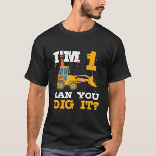 1st Birthday Construction Truck Lover 1 Year Old B T-Shirt