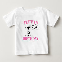 1st Birthday Cow Print Pink Text