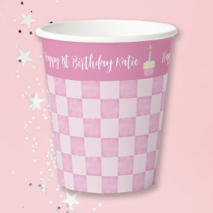 1st Birthday Cupcake Paper cup
