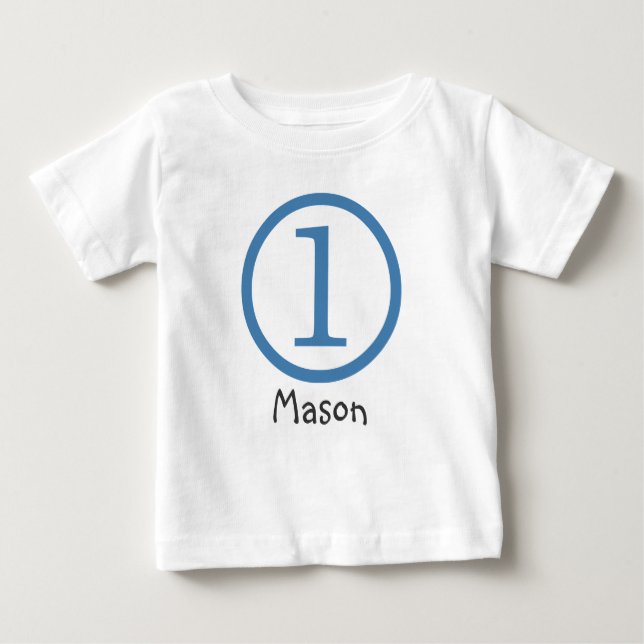 1st Birthday Customisable T-Shirt Boy (Front)