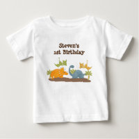 1st Birthday Cute Dinosaurs Prehistoric Wildlife