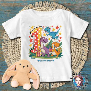 1st Birthday Dinosaur Birthday Baby T-Shirt