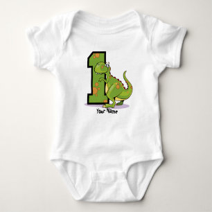 1st Birthday Dinosaur Customise Baby Bodysuit