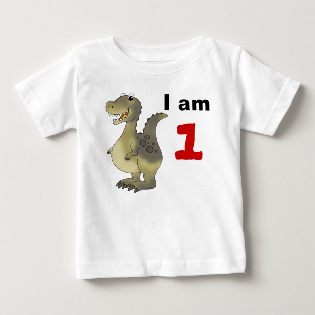 1st birthday dinosaur gift idea baby T-Shirt (Front)