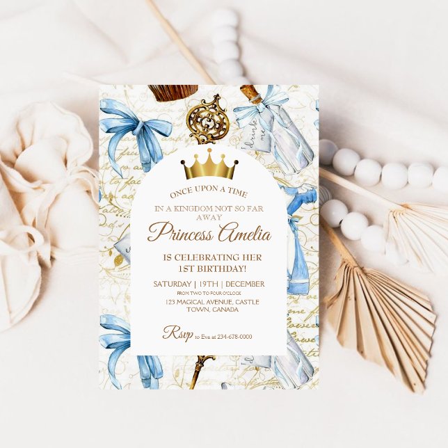  1st Birthday Fairy Tale Princess Girly Birthday  Invitation (Creator Uploaded)