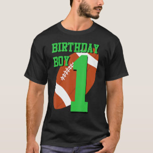 1st Birthday Football Boy 1 Year Field Players T-Shirt