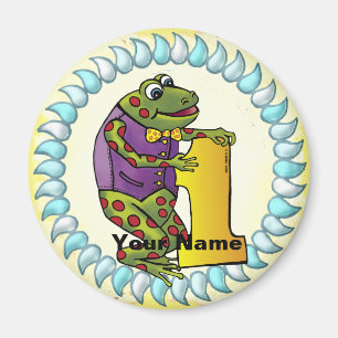1st Birthday frog magnet