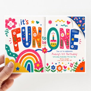 1st Birthday Fun to be One Invitation