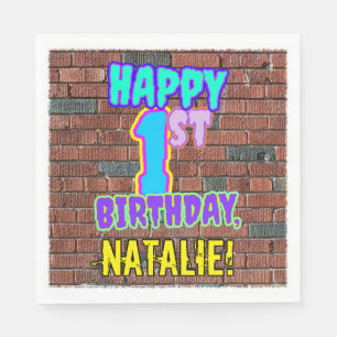 1st Birthday ~ Fun, Urban Graffiti Inspired Look Napkin