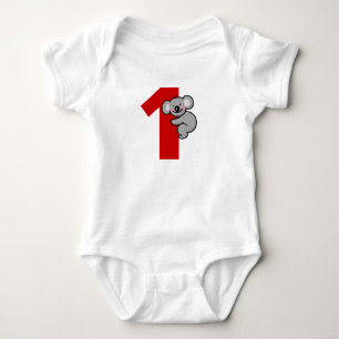 1st birthday gift (cute koala bear) baby bodysuit