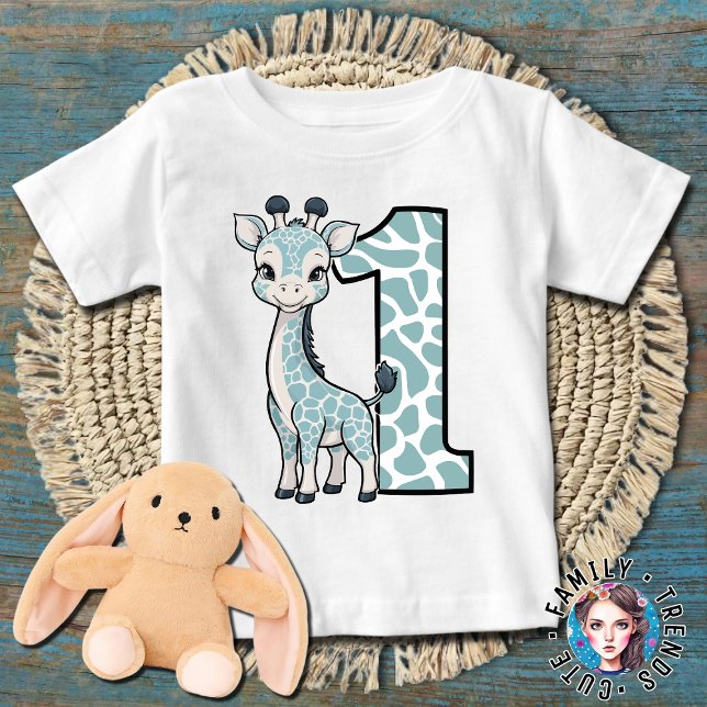 1st birthday giraffe baby T-Shirt (Creator Uploaded)