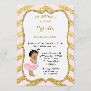 1st Birthday GIRL,Picnic 1st Birthday,1st Birthday Invitation