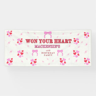  1ST BIRTHDAY GIRL'S PURPLE 2.5 X 6 VINYL PARTY BANNER