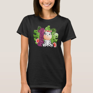 1st Birthday Girls Zebra 1 Years Old Safari Animal T-Shirt