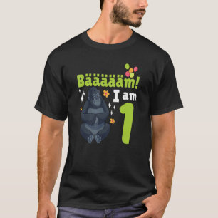 1st Birthday Gorilla Themed Birthday Party 1 Year T-Shirt