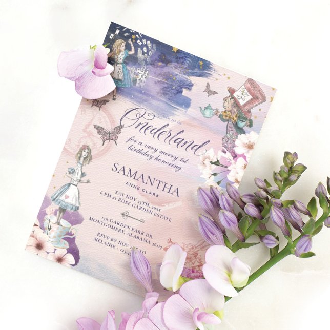 1st Birthday in Onederland Magical Wonderland Invitation (Creator Uploaded)