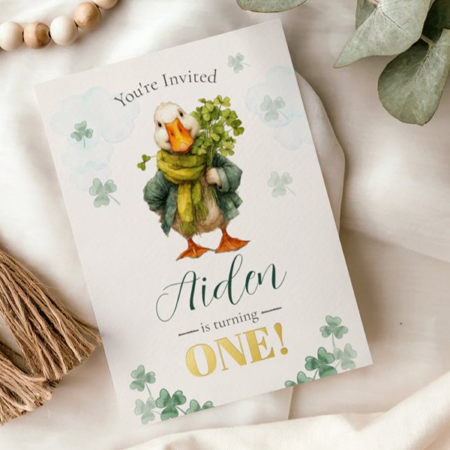 1st Birthday Invitation Card - St. Patrick's Day (Creator Uploaded)