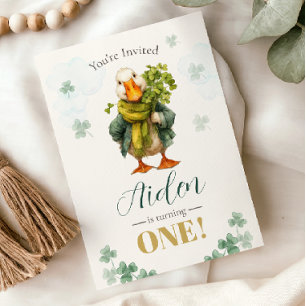 1st Birthday Invitation Card - St. Patrick's Day