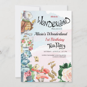 1st Birthday Invitation   Tea Party