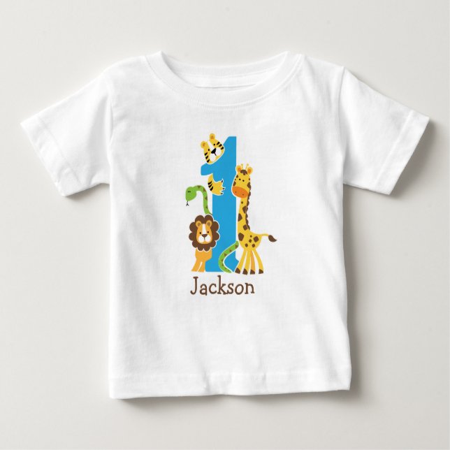 1st Birthday Jungle Tshirt (Front)