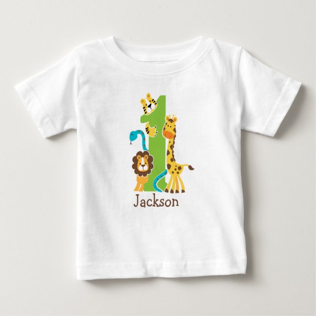 1st Birthday Jungle Tshirt (Front)