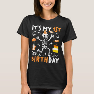 1st birthday kids funny skeleton 1st birthday T-Shirt