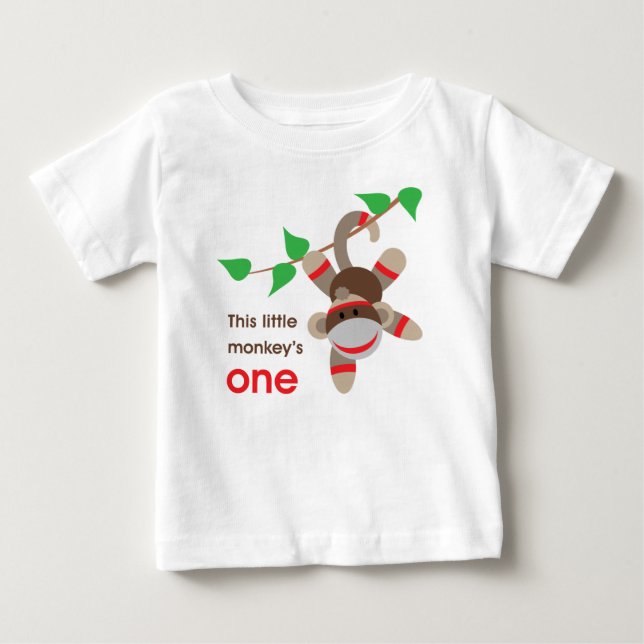 1st Birthday Little Monkey Shirt (Front)