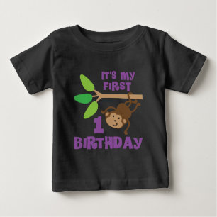 1st Birthday Monkey Lover T-shirt