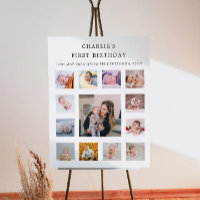 1St Birthday Monthly Photo Sign 