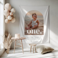 1st Birthday One Arched Photo Welcome Sign