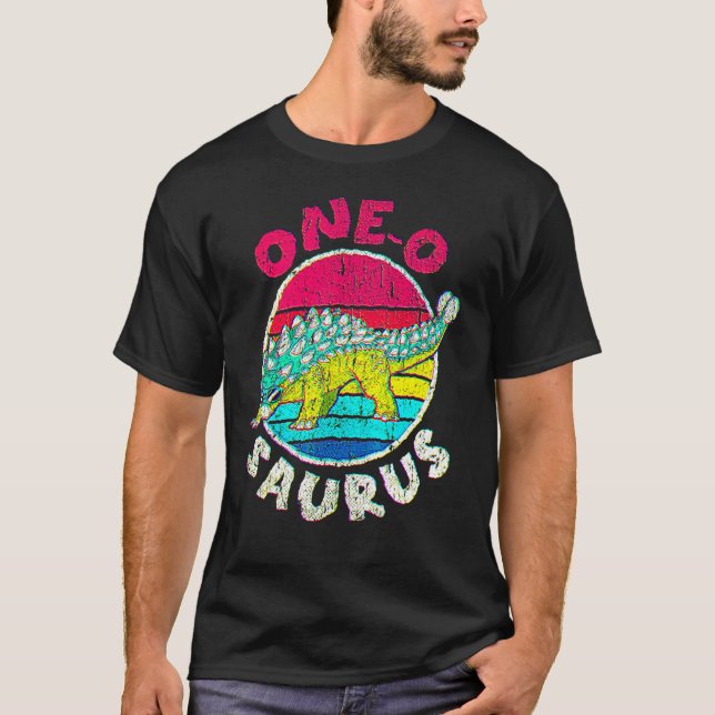 1st Birthday One O Saurus I Ankylosaurus I Family  T-Shirt (Front)