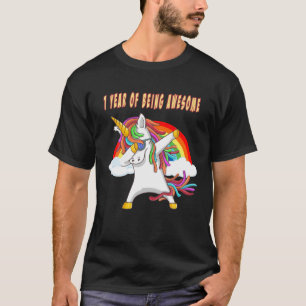 1St Birthday Outfit Awesome Dabbing Unicorn T-Shirt