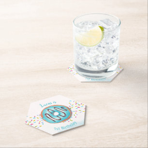 1st Birthday Paper Coaster