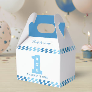 1st Birthday Party Boys Blue One Favour Box