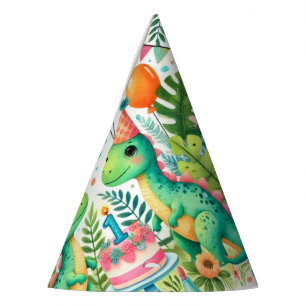 1st Birthday Party Dinosaur Boy Kids Hat