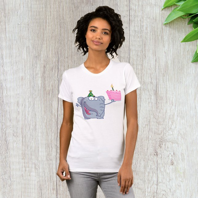 1st Birthday Party Elephant Womens T-Shirt (Creator Uploaded)