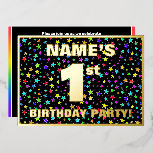 1st Birthday Party — Fun, Colorful Stars Pattern