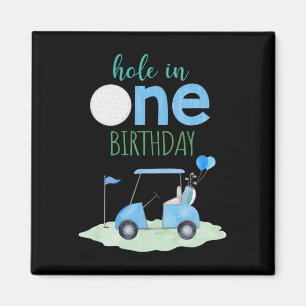 1st Birthday Party Golfer Hole In One Birthday Gol Magnet