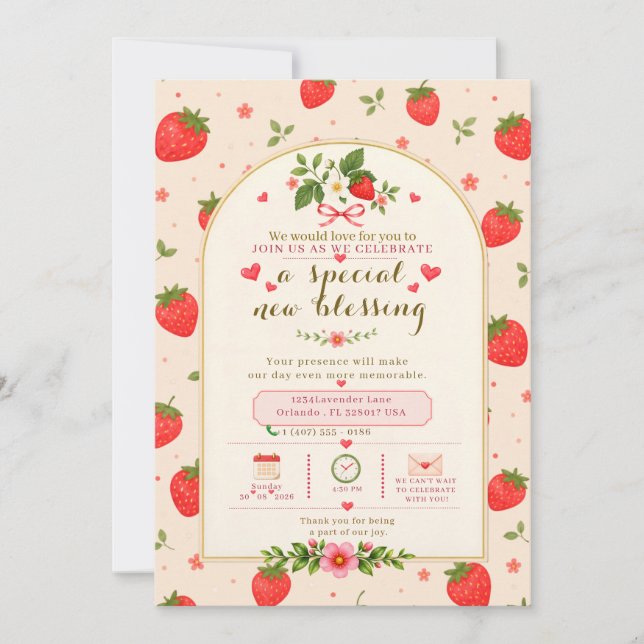 1st birthday party Invitation (Front)
