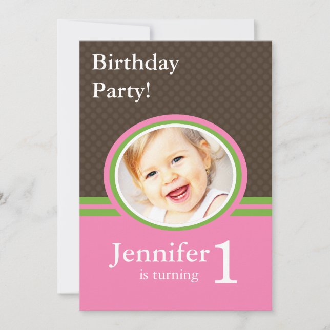 1st Birthday Party Invitations (Front)