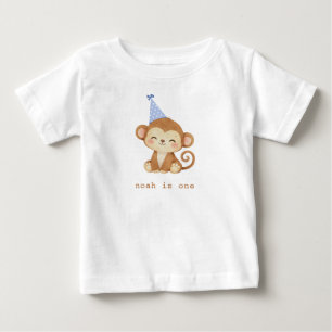 1st Birthday Party Monkey  Baby T-Shirt