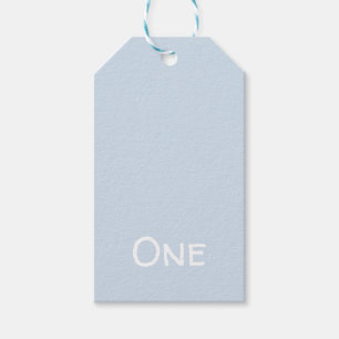 1st Birthday Pastel Blue Gift Tag