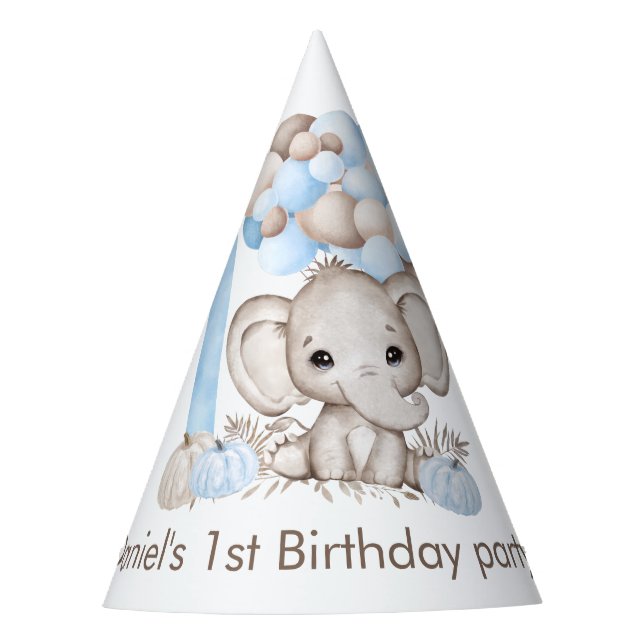 1st Birthday Personalised Party Hat (Front)